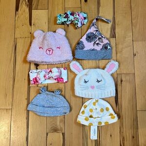 Lot of 0-6 Month Baby Hats